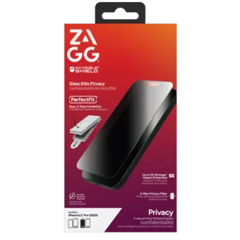 ZAGG InvisibleShield Glass Elite Privacy apsauginis stiklas iPhone 17 Pro