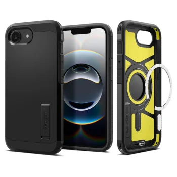 Spigen Tough Armor MagSafe dėklas iPhone 16e / 17e - Juodas