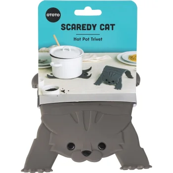 Puodų padėkliukas OTOTO Scaredy Cat, rudas
