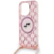 Karl Lagerfeld dėklas iPhone 15 Pro Max su virvele Crossbody Monogram, rožinis
