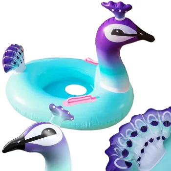 Kids Inflatable Swimming Ring Peacock, 60cm