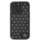 Mercedes iPhone 13 / 13 Pro dėklas Silver Stars Pattern, juodas