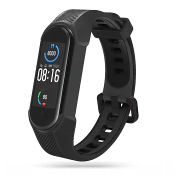 Tech-Protect Armor dirželis Xiaomi Mi Smart Band 5 / 6 / 7 / NFC, juodas