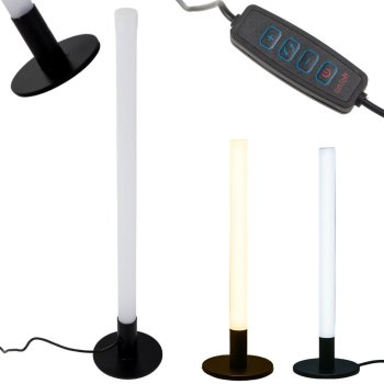LED Floor/Desk Lamp 40cm, 3 Light Shades, Black