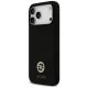 „Guess Silicone Logo Strass 4G MagSafe“ dėklas, skirtas „iPhone 17 Pro Max“, juodas