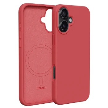 Etteri Silicone Mag dėklas Apple iPhone 16 Plus (6.7") telefonui, aviečių