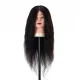 Gabbiano WZ1 kirpyklos mokomoji galva su natūraliais plaukais, 42 cm, juoda