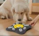 Purlov Interactive Dog Toy with Slow Feeder Bowl, Black/Yellow