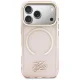 Karl Lagerfeld IML KL Script Logo MagSafe dėklas iPhone 17 Pro Max, rožinis