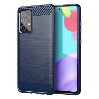 Carbon Case dėklas skirtas Samsung Galaxy A72 4G mėlynas