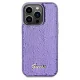 Guess dėklas iPhone 13 / 13 Pro modeliams Sequin Script Metal, violetinis