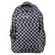 Kruzzel 30L Backpack with Shoe Bag, Checkered, Black