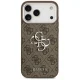 Guess 4G Big 4G Classic Logo dėklas iPhone 17 Pro Max, rudas / sidabrinis