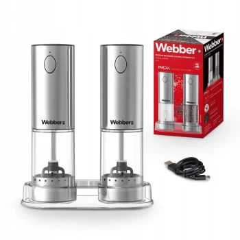 Elektrinis druskos ir pipirų malūnėlių rinkinys Webber 05MK41, 2 vnt.