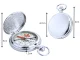 Classic Metal Pocket Compass for Hiking and Survival, Silver