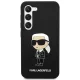 Karl Lagerfeld Silicone Ikonik dėklas Samsung Galaxy S23 telefonui, juodas