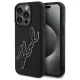 Karl Lagerfeld dėklas iPhone 15 Pro Max telefonui 3D Rubber Signature, juodas