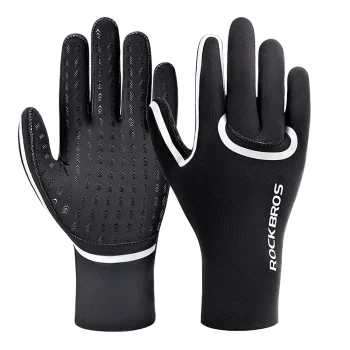 Rockbros dviratininko pirštinės 1631000705, XXL, neperšlampamos, juodos