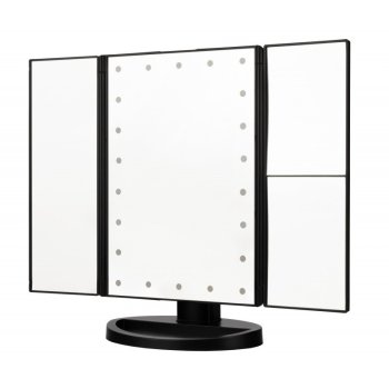 Humanas HS-ML04 makiažo veidrodis su LED apšvietimu, juodas