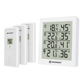 Bresser Temeo Hygro Quadro meteorologinė stotelė, balta