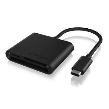 Icy Box IB-CR301-C3 Type-C USB 3.0 kortelių skaitytuvas, juodas