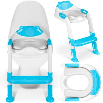 Ricokids vaikiškas klozeto dangtis su laipteliu, mėlynas