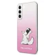 Karl Lagerfeld Choupette Fun dėklas Samsung Galaxy S22+ telefonui, rožinis