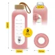 4Fizjo Glass Water Bottle 750 ml, Pink
