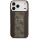 Guess HC MagSafe PU 4G Stripe dėklas iPhone 17 Pro Max, rudas