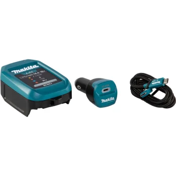 Makita 1915U4-1 DC18SJ USB-PD Charger with ADP14 Car Adapter