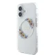 Guess iPhone 16 dėklas IML Flowers Wreath MagSafe, skaidrus