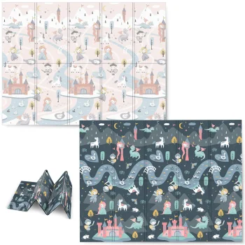 Educational Kids Folding Foam Mat 200x150x1cm Nukido NK-341