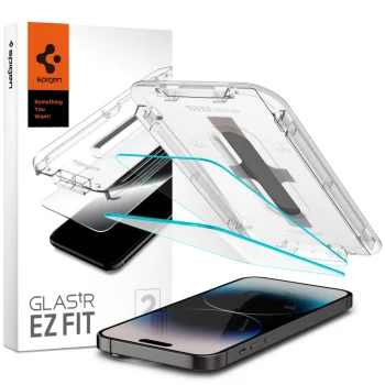 Spigen GLAS.TR EZ Fit apsauginis stiklas, skirtas iPhone 14 Pro (2 vnt.)