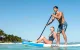 Pripučiama SUP irklentė FunWater SUPFW05B Tiki 3.2 m su priedais, mėlyna-balta