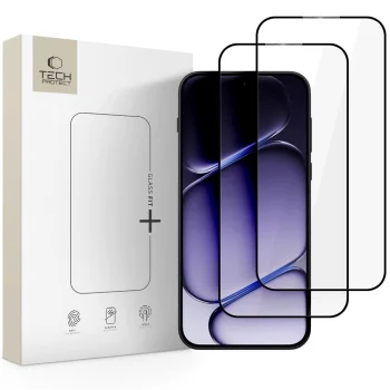 Apsauginis stiklas Tech-Protect Glass Fit+ 2-Pack, skirtas OnePlus Nord 6, juodas