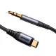 Garso laidas Joyroom SY-A07 USB-C į 3.5 mm AUX 1.2 m, juodas