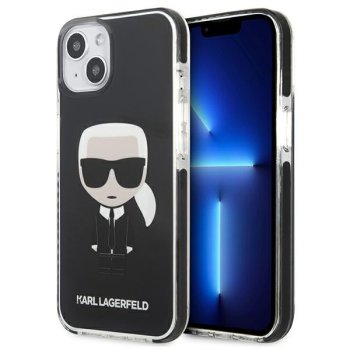 Karl Lagerfeld Ikonik Karl dėklas, skirtas iPhone 13 mini, juodas