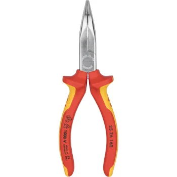 Smailiasnukės replės KNIPEX 25 26 160 su kirpimo briauna, 160 mm