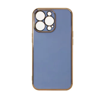 Dėklas Samsung Galaxy A73 5G „Lighting Color Case“ su auksiniu rėmeliu, mėlynas
