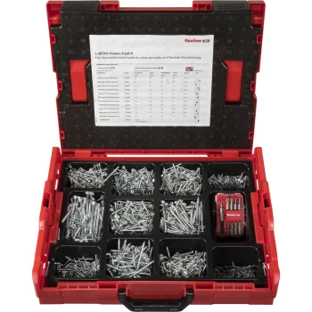 Medsraigčių komplektas Fischer Power Fast II L-Boxx 102, 1801 vnt.