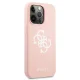Dėklas Guess iPhone 13 Pro / 13 6.1\" GUHCP13LLS4GWPI Silicone 4G Logo, rožinis