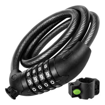 Trizand Combination Bike Lock, 120cm, Black