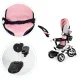 ECOTOYS 4-in-1 vaikiškas triratukas su stūmimo rankena JM-066-9L, rožinis