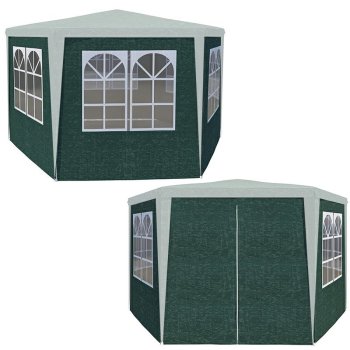 Žalios sienos šešiakampiam sodo paviljonui (6 vnt., 2x2x2 m)