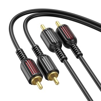 Borofone 2 RCA - 2 RCA garso laidas (1,5 m), juodas