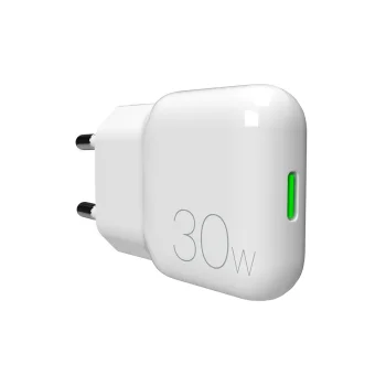 Puro SLIMPRO 30W USB-C GaN sieninis įkroviklis, baltas