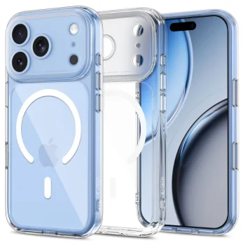 Dėklas Tech-Protect MagPeak MagSafe CC telefonui iPhone 18 Pro Max / 17 Pro Max, skaidrus