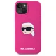 Karl Lagerfeld dėklas iPhone 15 telefonui, fuksijų spalva