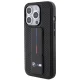 BMW Grip Stand Smooth & Perforated dėklas iPhone 15 Pro su stovu, juodas