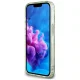 Guess IML Metal Glitter Flowers Triangle MagSafe dėklas iPhone 16e, žalias